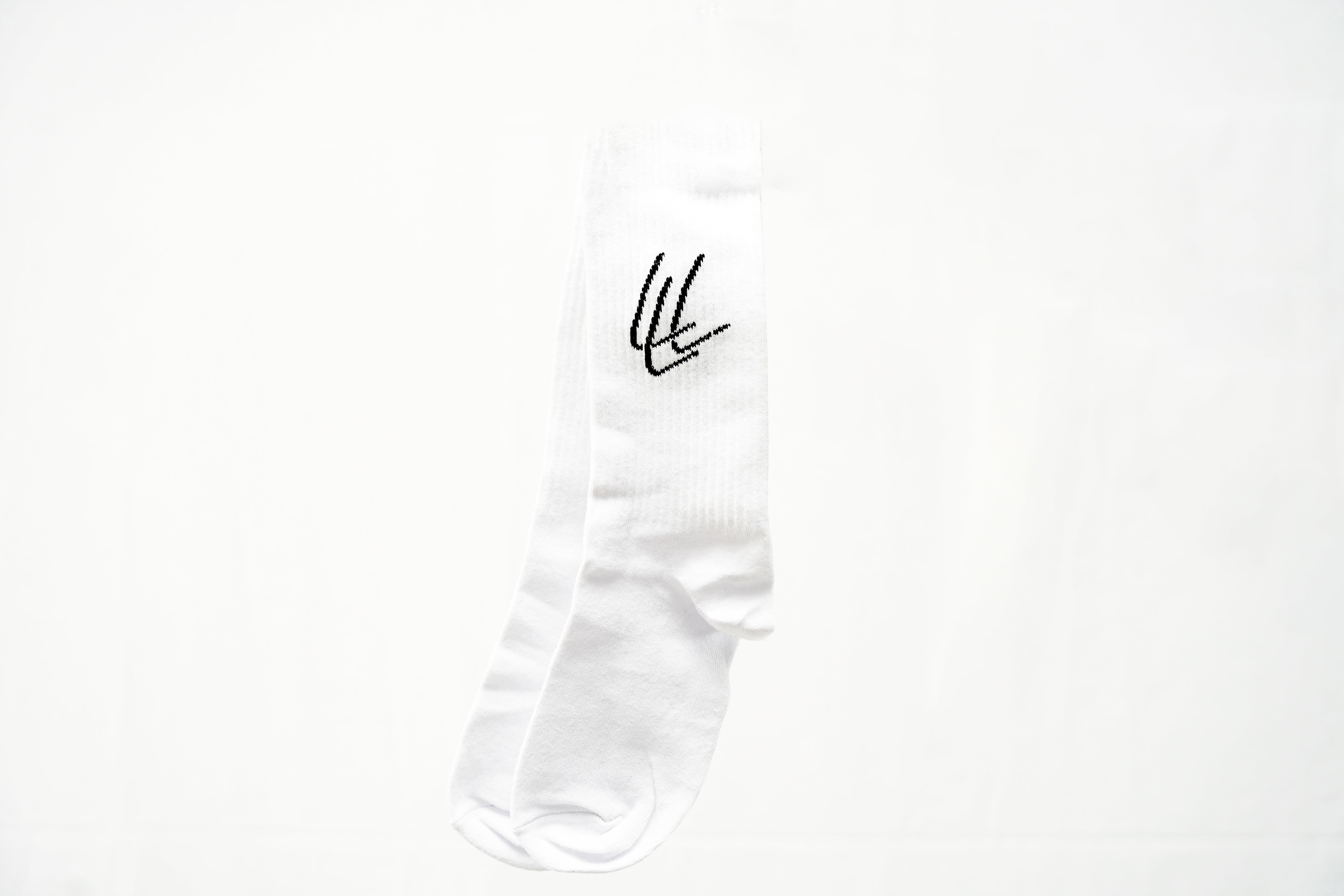 2x Logo Socks White Black