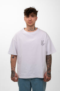 300g Oversized Tee ''Dont waste my time'' Weiß