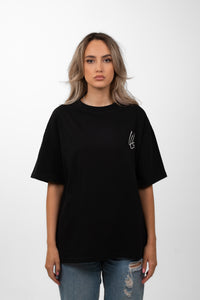 300g Oversized Tee ''Dont waste my time'' Schwarz