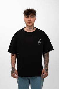 300g Oversized Tee ''Dont waste my time'' Schwarz